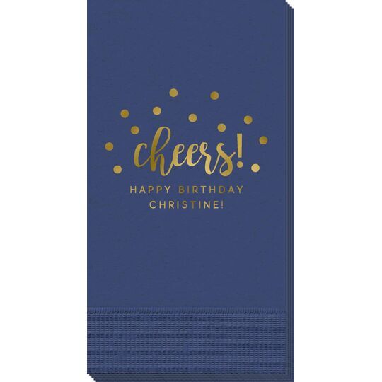 Confetti Dots Cheers Guest Towels